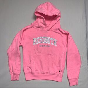 🆕 Neon Pink Rehoboth Beach DE Hoodie Girl’s Small Sweatshirt Pullover Fall Cozy